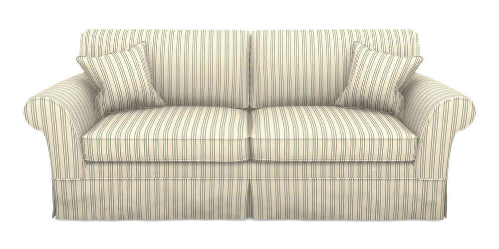 Product photograph of Lanhydrock 4 Seater Sofa In Cloth 22 - Racing Stripes Ayr - Mint from Sofas and Stuff Limited