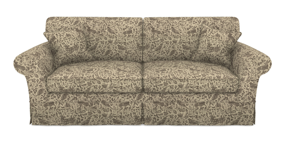 Product photograph of Lanhydrock 4 Seater Sofa In V A Drawn From Nature - Bird And Rabbit - Brown from Sofas and Stuff Limited