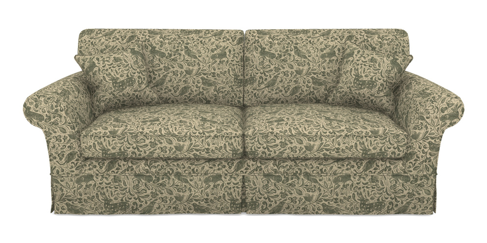 Product photograph of Lanhydrock 4 Seater Sofa In V A Drawn From Nature - Bird And Rabbit - Dark Green from Sofas and Stuff Limited