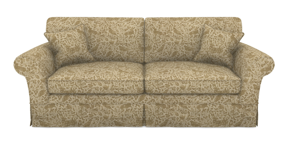 Product photograph of Lanhydrock 4 Seater Sofa In V A Drawn From Nature - Bird And Rabbit - Gold from Sofas and Stuff Limited