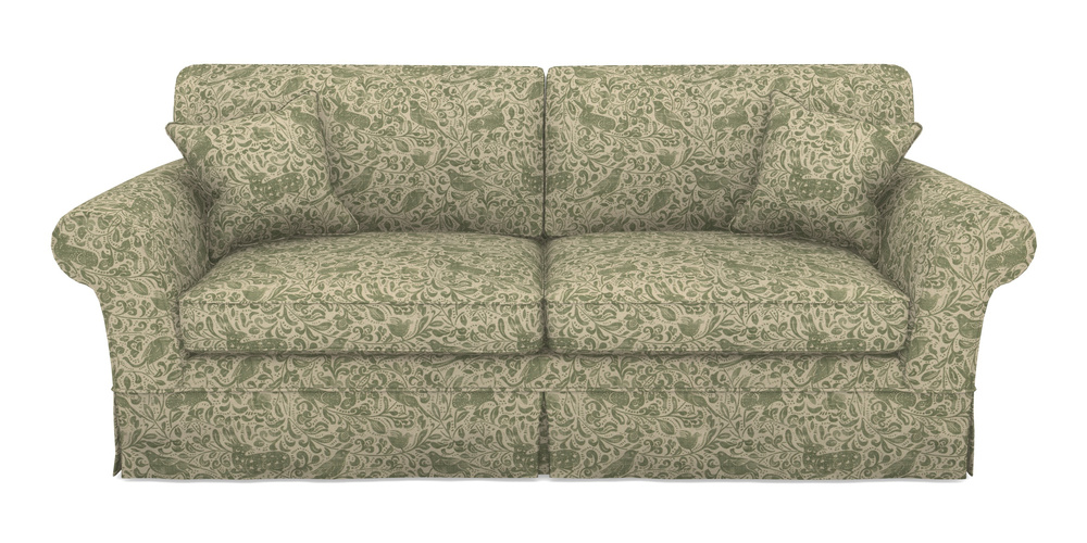 Product photograph of Lanhydrock 4 Seater Sofa In V A Drawn From Nature - Bird And Rabbit - Light Green from Sofas and Stuff Limited