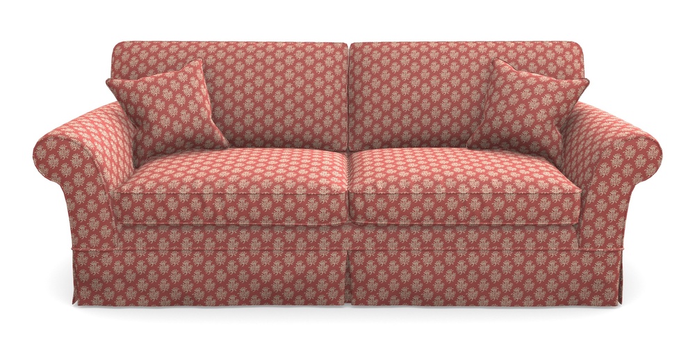 Product photograph of Lanhydrock 4 Seater Sofa In Cloth 21 - Coral 1 - Ginger Snap from Sofas and Stuff Limited