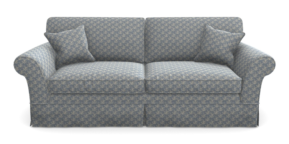 Product photograph of Lanhydrock 4 Seater Sofa In Cloth 21 - Decorative Leaf - Bilberry from Sofas and Stuff Limited