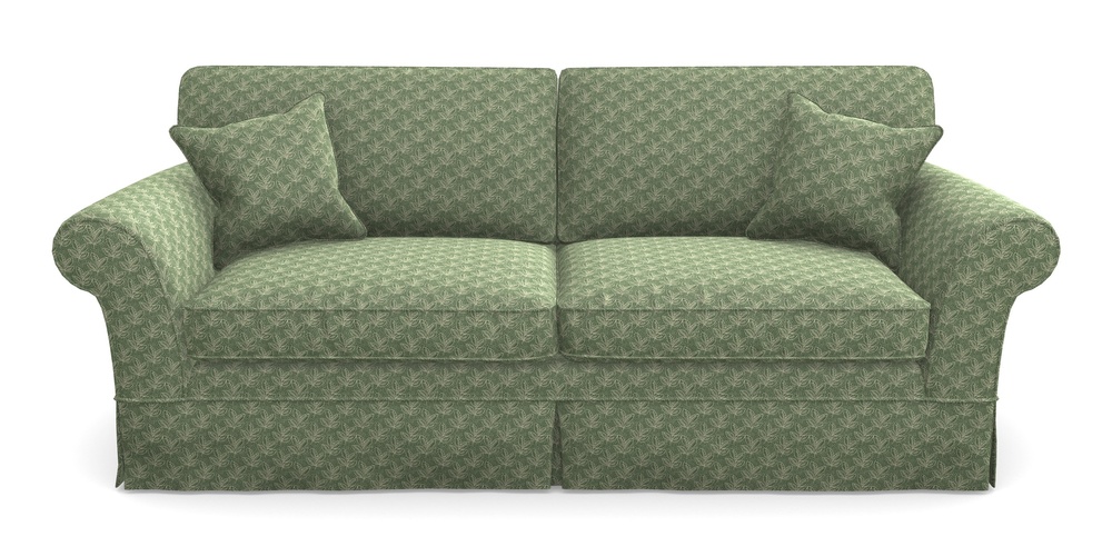 Product photograph of Lanhydrock 4 Seater Sofa In Cloth 21 - Decorative Leaf - Forest from Sofas and Stuff Limited