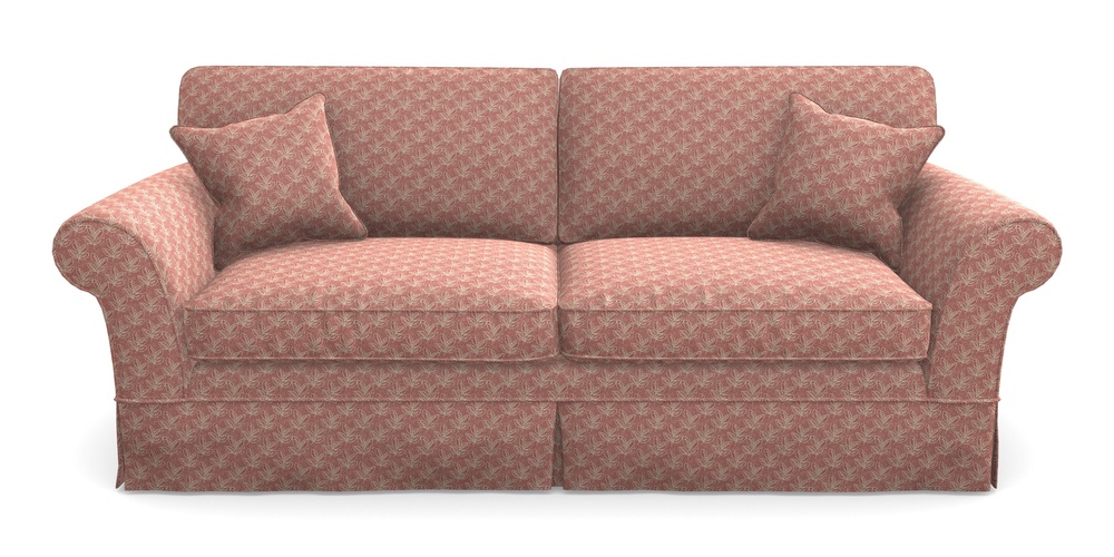 Product photograph of Lanhydrock 4 Seater Sofa In Cloth 21 - Decorative Leaf - Ginger Snap from Sofas and Stuff Limited