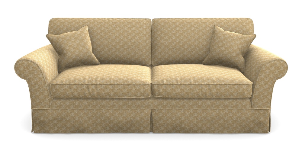 Product photograph of Lanhydrock 4 Seater Sofa In Cloth 21 - Decorative Leaf - Quince from Sofas and Stuff Limited