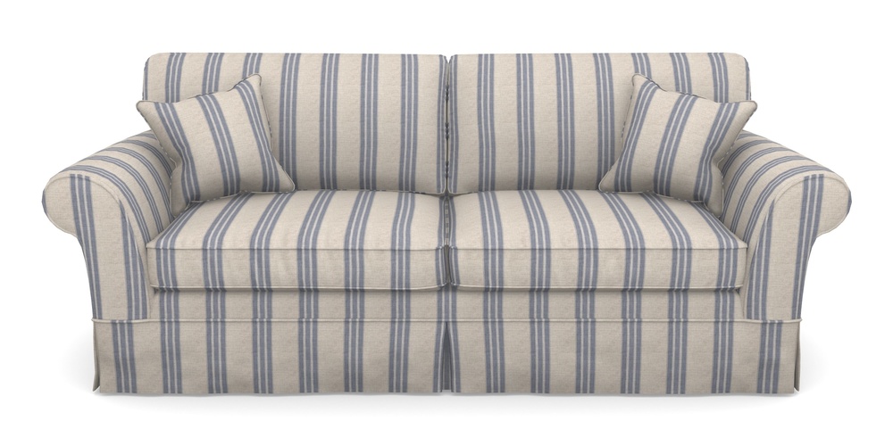 Product photograph of Lanhydrock 4 Seater Sofa In Cloth 18 Stripes - Bengal - Indigo from Sofas and Stuff Limited