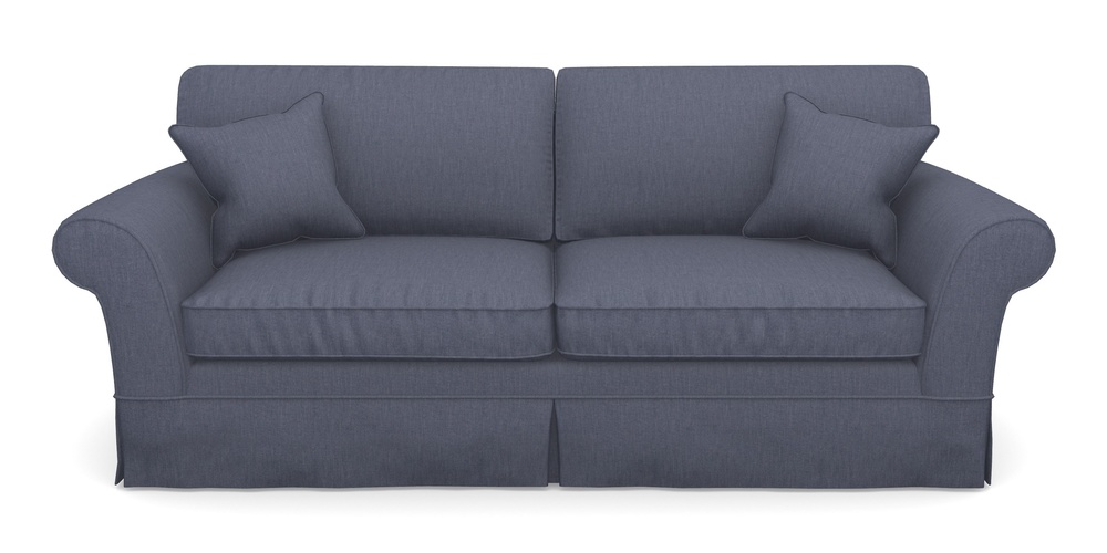 Product photograph of Lanhydrock 4 Seater Sofa In Clever Cotton Mix - Oxford Blue from Sofas and Stuff Limited