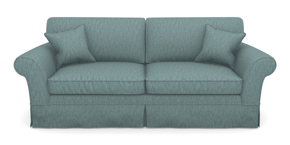 Product photograph of Lanhydrock 4 Seater Sofa In Clever Cotton Mix - Teal from Sofas and Stuff Limited