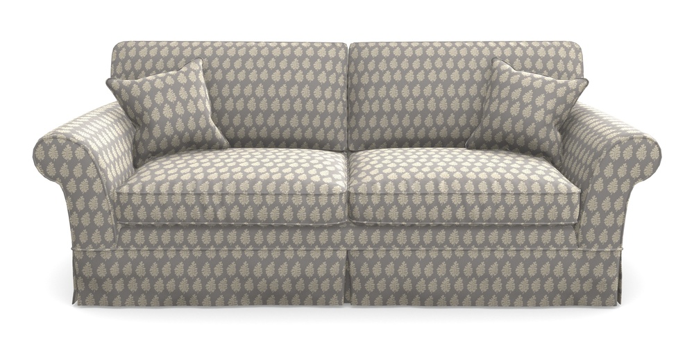 Product photograph of Lanhydrock 4 Seater Sofa In Cloth 21 - Oak Leaf - Magnesium from Sofas and Stuff Limited