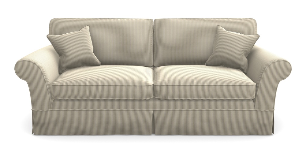 Product photograph of Lanhydrock 4 Seater Sofa In Cloth 21 - Simple Stripe - Magnesium from Sofas and Stuff Limited