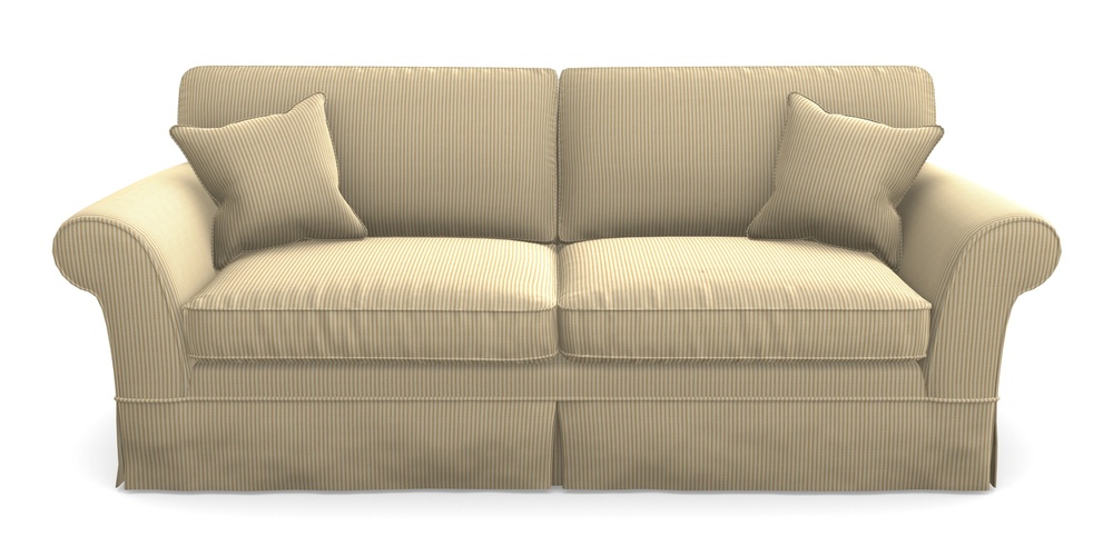 Product photograph of Lanhydrock 4 Seater Sofa In Cloth 21 - Simple Stripe - Quince from Sofas and Stuff Limited