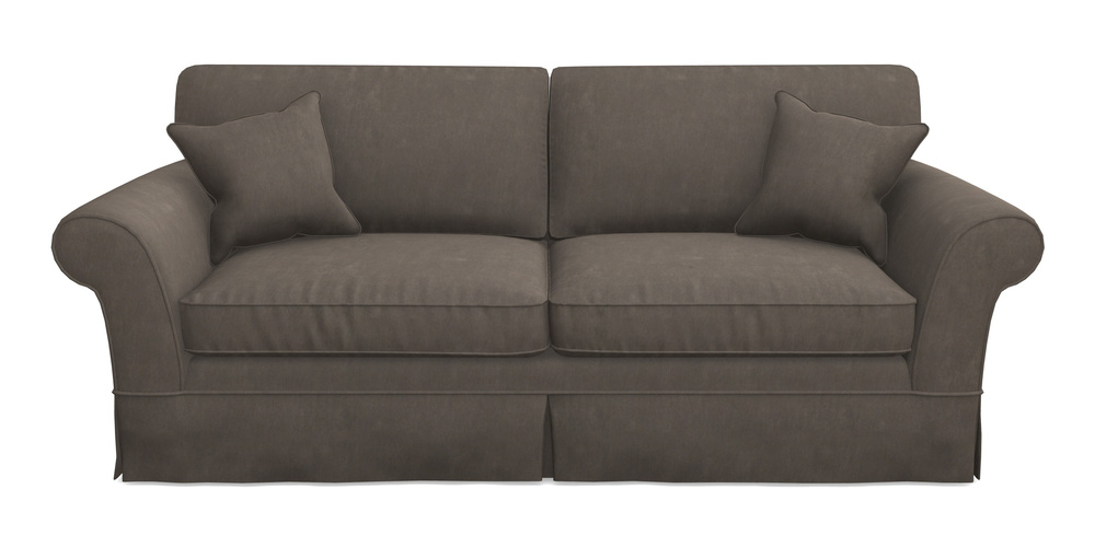 Product photograph of Lanhydrock 4 Seater Sofa In Clever Tough And Eco Velvet - Chrome from Sofas and Stuff Limited