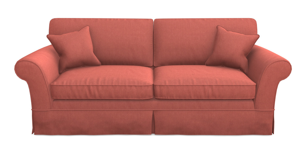Product photograph of Lanhydrock 4 Seater Sofa In Clever Tough And Eco Velvet - Damson from Sofas and Stuff Limited