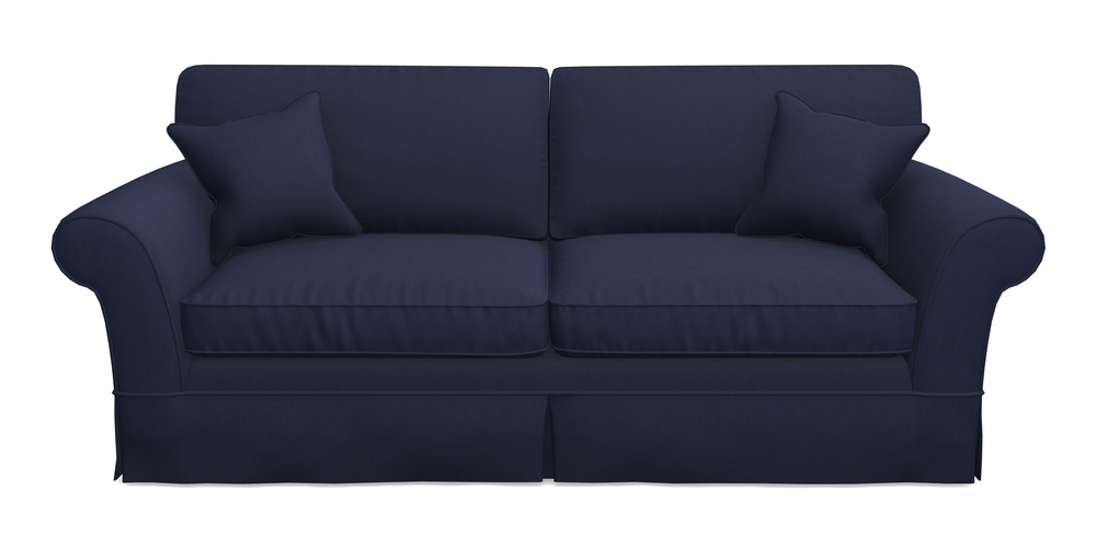 Product photograph of Lanhydrock 4 Seater Sofa In Clever Tough And Eco Velvet - Indigo from Sofas and Stuff Limited