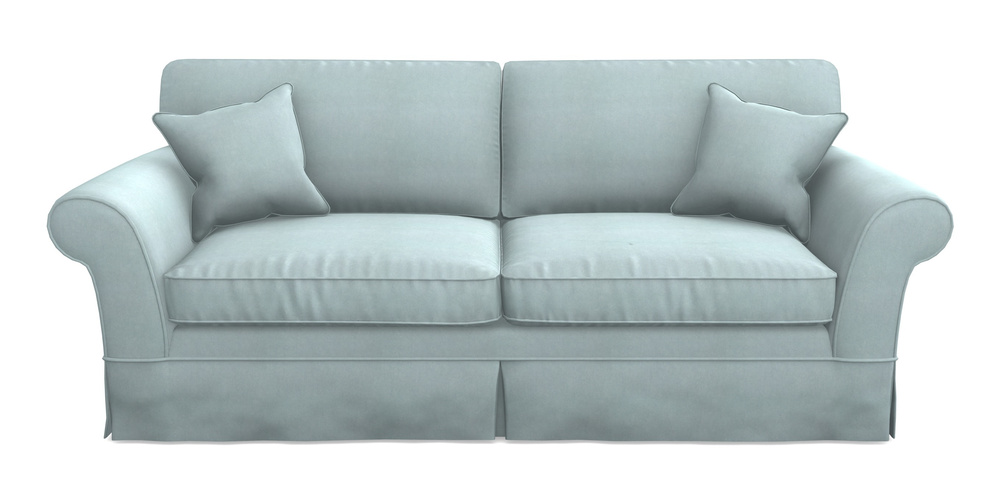 Product photograph of Lanhydrock 4 Seater Sofa In Clever Tough And Eco Velvet - Mineral from Sofas and Stuff Limited