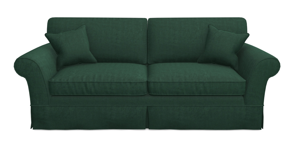 Product photograph of Lanhydrock 4 Seater Sofa In Clever Tough And Eco Velvet - Pine from Sofas and Stuff Limited