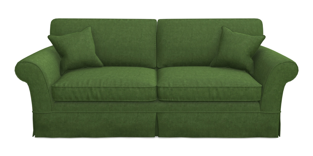 Product photograph of Lanhydrock 4 Seater Sofa In Clever Tough And Eco Velvet - Shamrock from Sofas and Stuff Limited