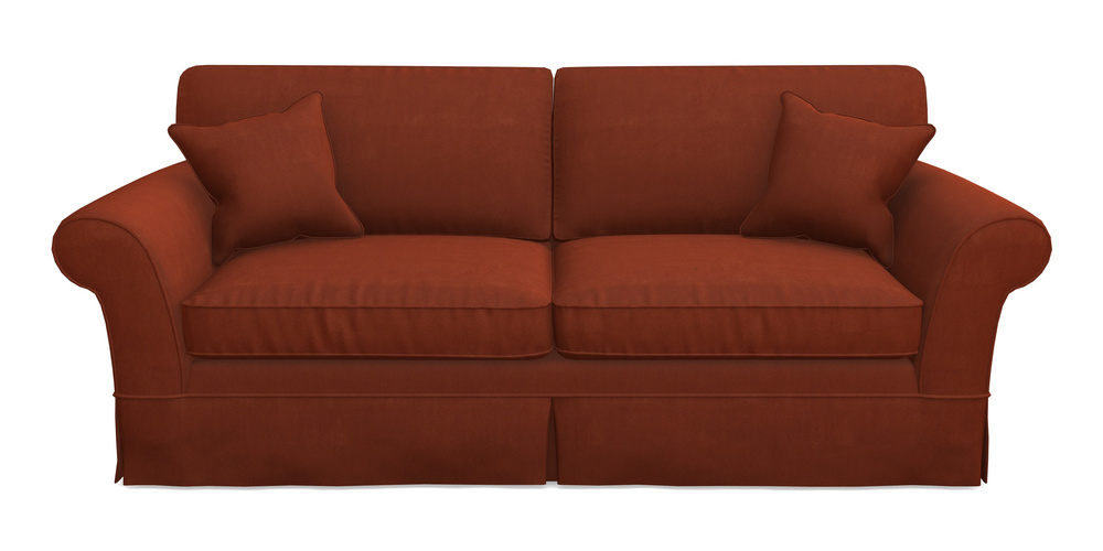 Product photograph of Lanhydrock 4 Seater Sofa In Clever Tough And Eco Velvet - Tawny from Sofas and Stuff Limited