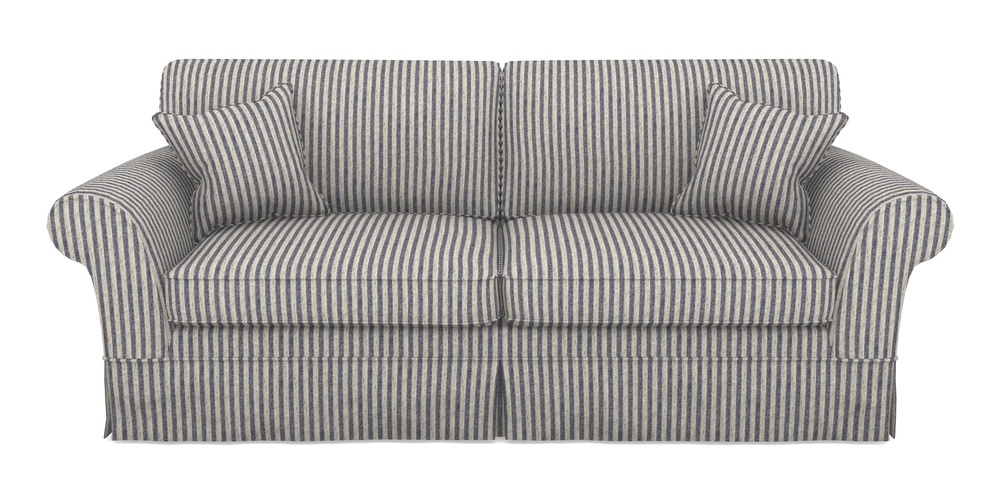 Product photograph of Lanhydrock 4 Seater Sofa In Cloth 22 - Pinstripe - Deep Water from Sofas and Stuff Limited