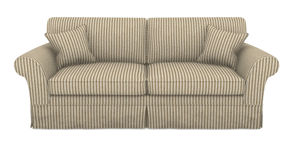 Product photograph of Lanhydrock 4 Seater Sofa In Cloth 22 - Pinstripe - Fallen Leaf from Sofas and Stuff Limited