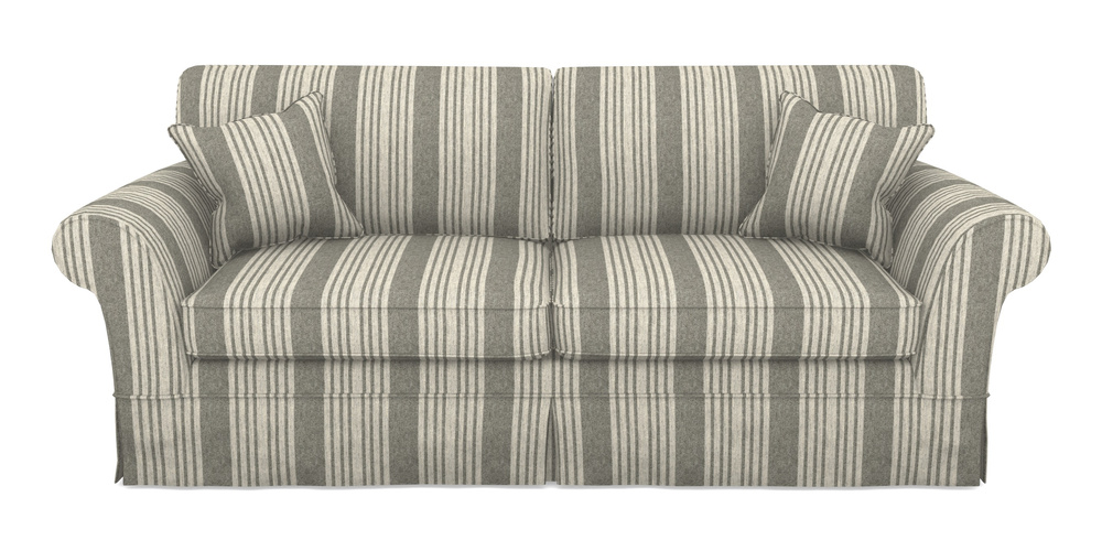 Product photograph of Lanhydrock 4 Seater Sofa In Cloth 22 - Bayadere - Seal from Sofas and Stuff Limited