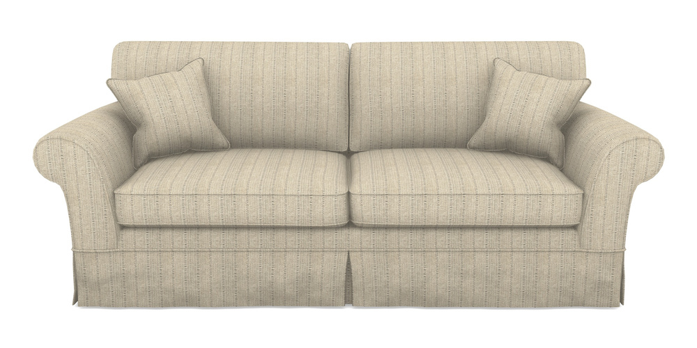 Product photograph of Lanhydrock 4 Seater Sofa In Cloth 20 - Design 1 - Natural Herringbone from Sofas and Stuff Limited