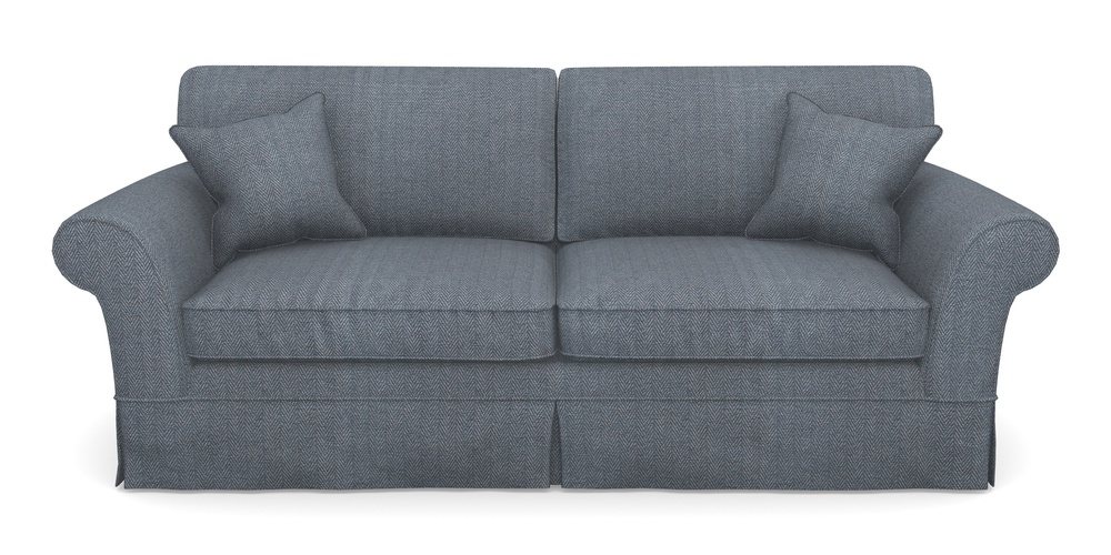 Product photograph of Lanhydrock 4 Seater Sofa In Dundee Herringbone - Denim from Sofas and Stuff Limited
