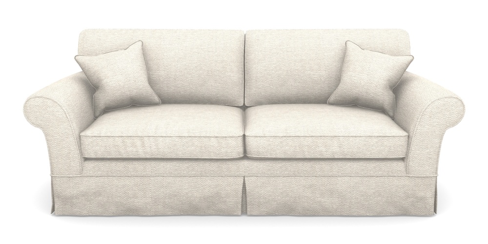 Product photograph of Lanhydrock 4 Seater Sofa In Dundee Herringbone - Linen from Sofas and Stuff Limited