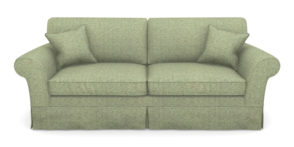 Product photograph of Lanhydrock 4 Seater Sofa In Dundee Herringbone - Sage from Sofas and Stuff Limited