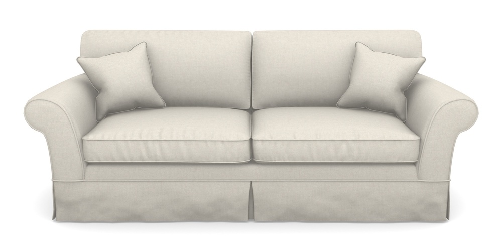 Product photograph of Lanhydrock 4 Seater Sofa In Easy Clean Plain - Chalk from Sofas and Stuff Limited