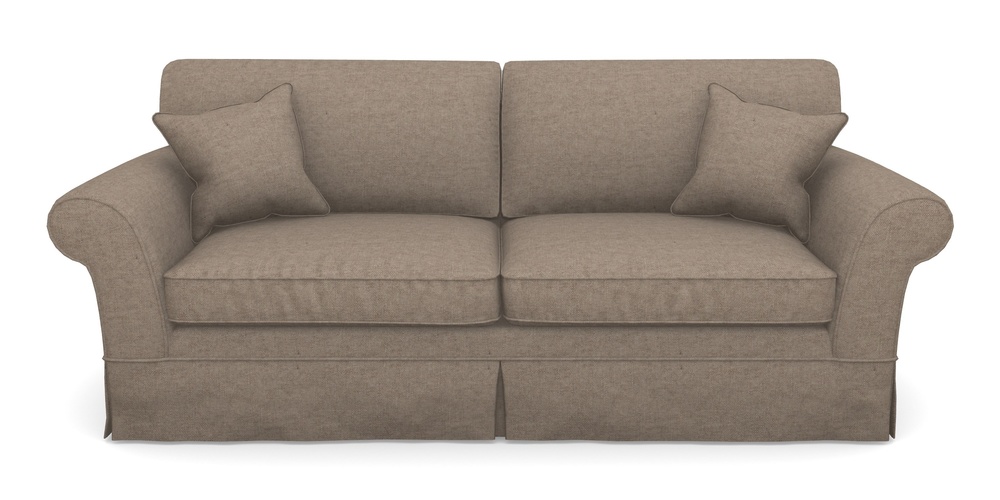 Product photograph of Lanhydrock 4 Seater Sofa In Easy Clean Plain - Camel from Sofas and Stuff Limited