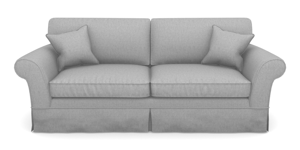 Product photograph of Lanhydrock 4 Seater Sofa In Easy Clean Plain - Silver from Sofas and Stuff Limited