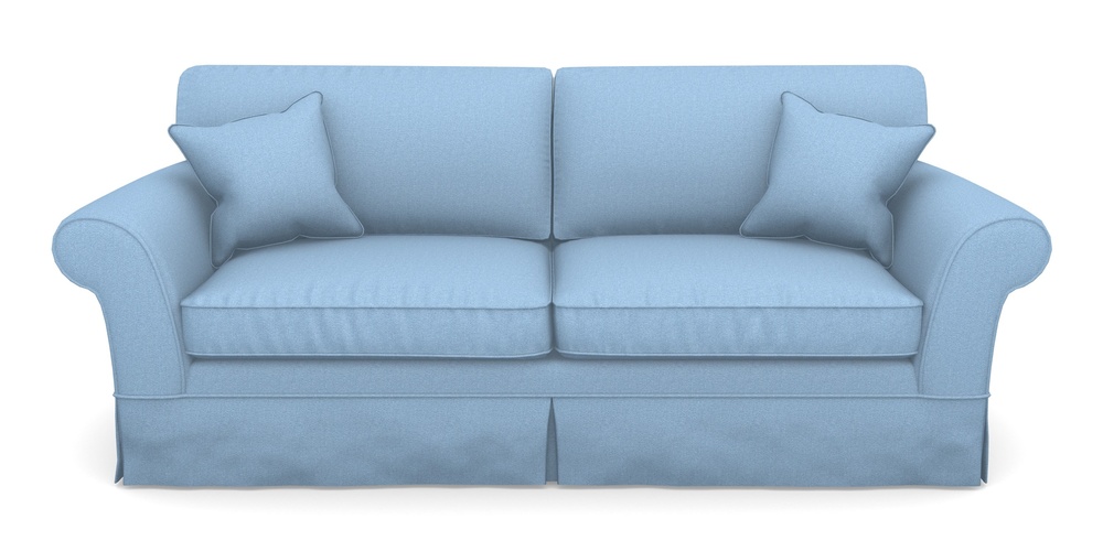 Product photograph of Lanhydrock 4 Seater Sofa In Eco Washable Cotton - Cornflower from Sofas and Stuff Limited