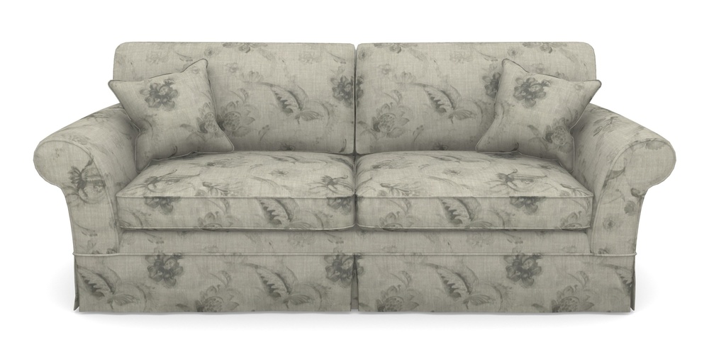 Product photograph of Lanhydrock 4 Seater Sofa In Floral Linen - Lela Mystery Oat Sepia from Sofas and Stuff Limited