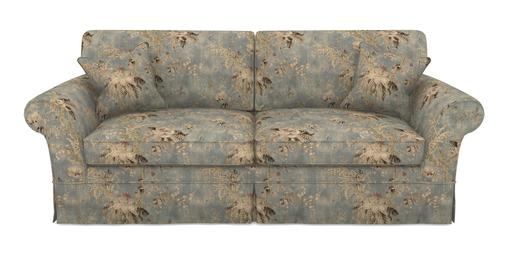 Product photograph of Lanhydrock 4 Seater Sofa In Floral Linen - Zefferino Danish Girl from Sofas and Stuff Limited