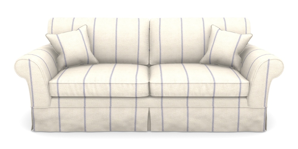 Product photograph of Lanhydrock 4 Seater Sofa In Grain Sack Stripe - Blue from Sofas and Stuff Limited