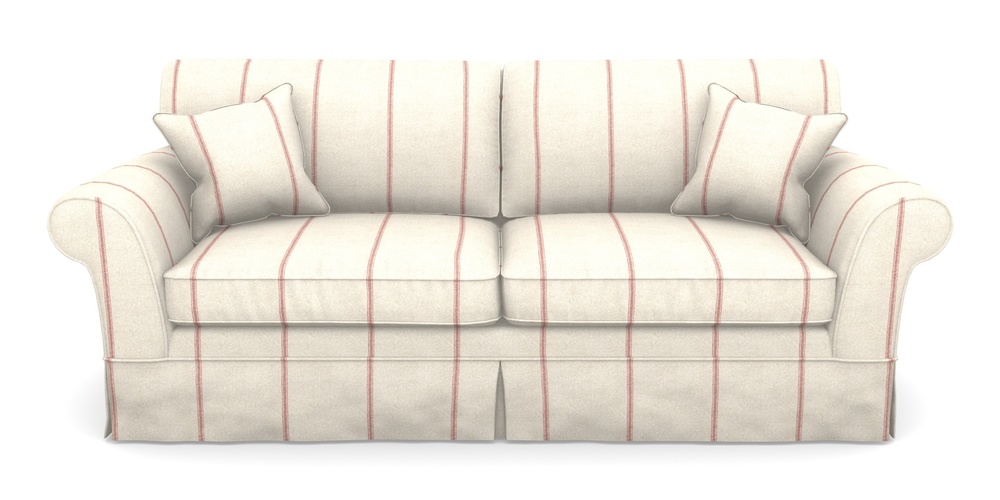 Product photograph of Lanhydrock 4 Seater Sofa In Grain Sack Stripe - Red from Sofas and Stuff Limited