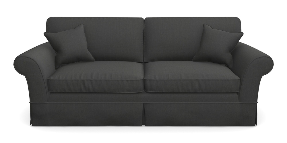 Product photograph of Lanhydrock 4 Seater Sofa In House Velvet - Charcoal from Sofas and Stuff Limited