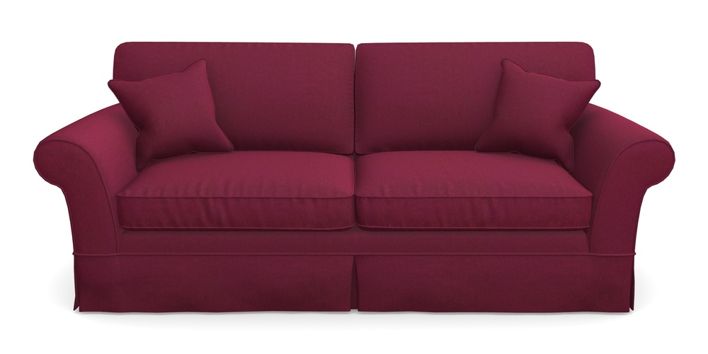 Product photograph of Lanhydrock 4 Seater Sofa In House Velvet - Claret from Sofas and Stuff Limited