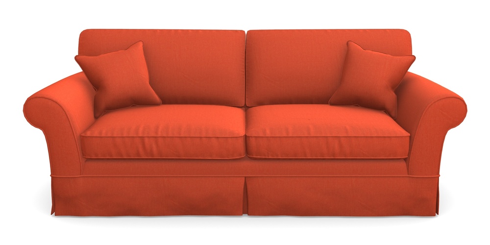 Product photograph of Lanhydrock 4 Seater Sofa In House Velvet - Terracotta from Sofas and Stuff Limited