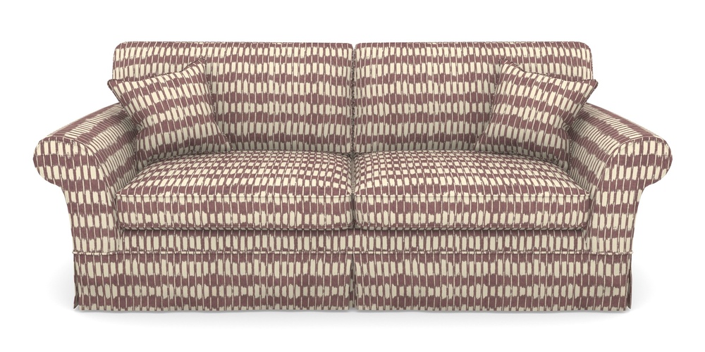 Product photograph of Lanhydrock 4 Seater Sofa In V A Brompton Collection - Ikat - Cacao from Sofas and Stuff Limited