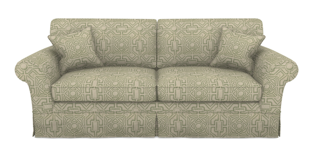 Product photograph of Lanhydrock 4 Seater Sofa In Rhs Collection - Large Knot Garden Linen - Green from Sofas and Stuff Limited