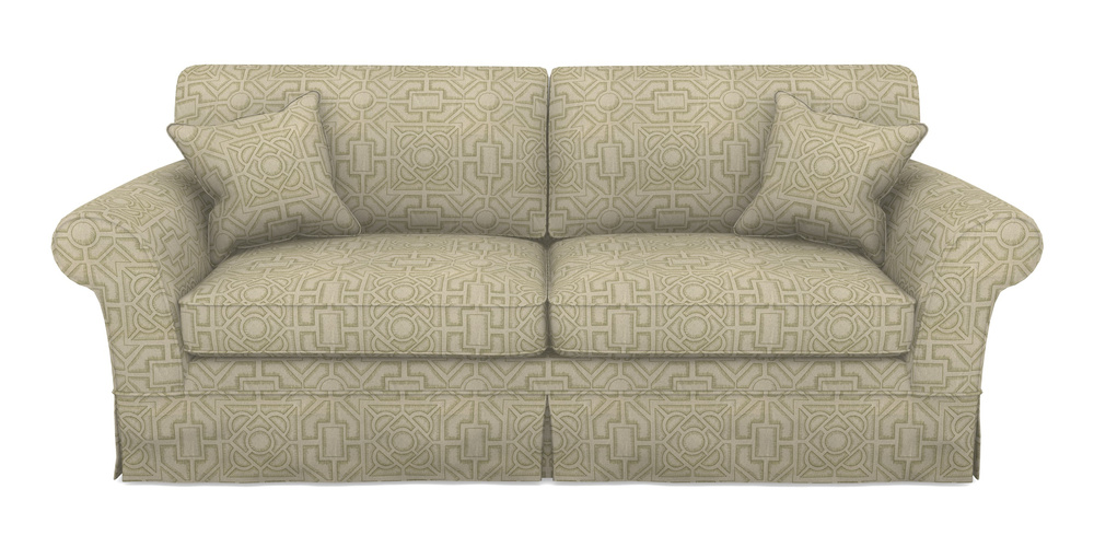 Product photograph of Lanhydrock 4 Seater Sofa In Rhs Collection - Large Knot Garden Linen - Olive from Sofas and Stuff Limited