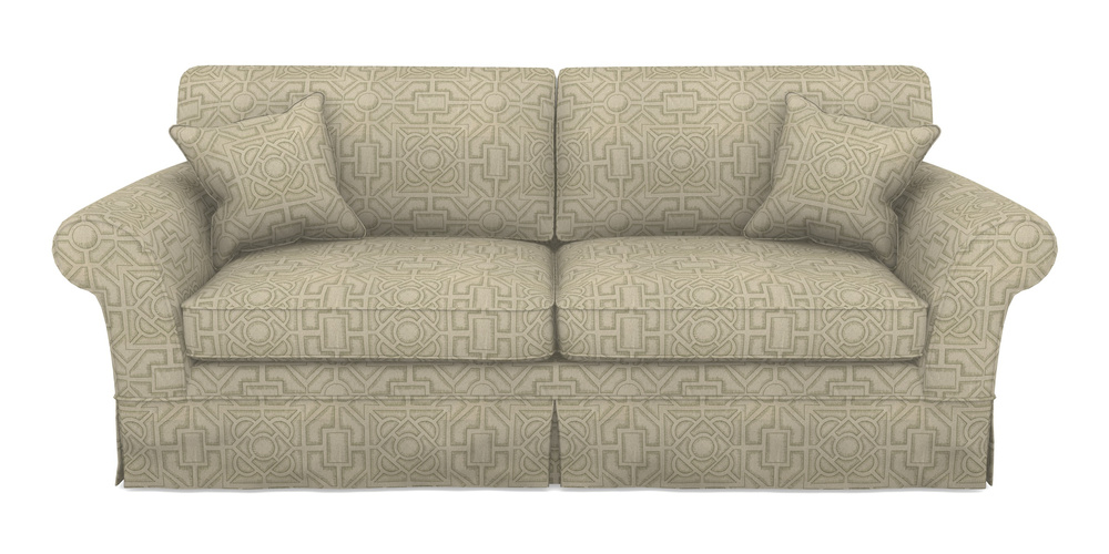 Product photograph of Lanhydrock 4 Seater Sofa In Rhs Collection - Large Knot Garden Linen - Pistachio from Sofas and Stuff Limited