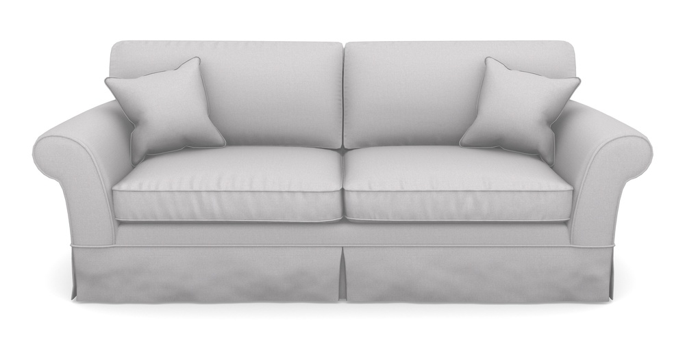 Product photograph of Lanhydrock 4 Seater Sofa In Plain Linen Cotton - Seal from Sofas and Stuff Limited