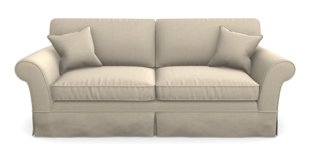 Product photograph of Lanhydrock 4 Seater Sofa In Super Soft Velvet - Hessian from Sofas and Stuff Limited