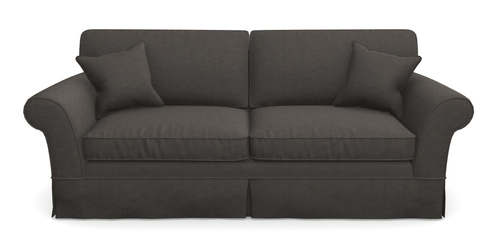 Product photograph of Lanhydrock 4 Seater Sofa In Super Soft Velvet - Mocha from Sofas and Stuff Limited