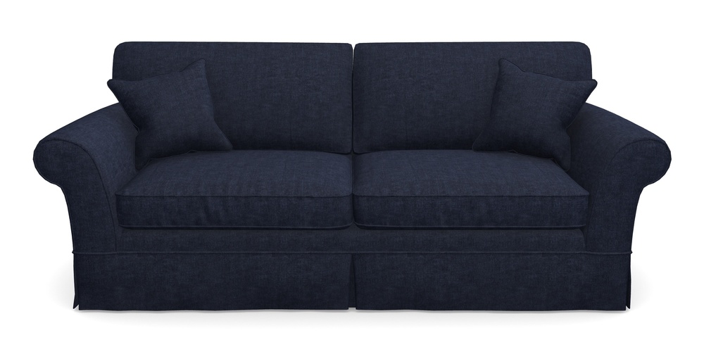 Product photograph of Lanhydrock 4 Seater Sofa In Super Soft Velvet - Navy from Sofas and Stuff Limited