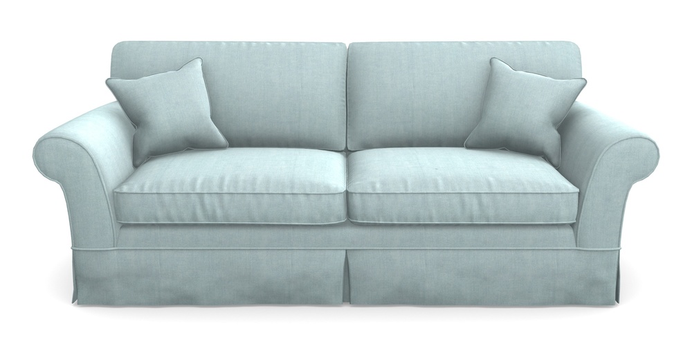 Product photograph of Lanhydrock 4 Seater Sofa In Super Soft Velvet - Sky from Sofas and Stuff Limited